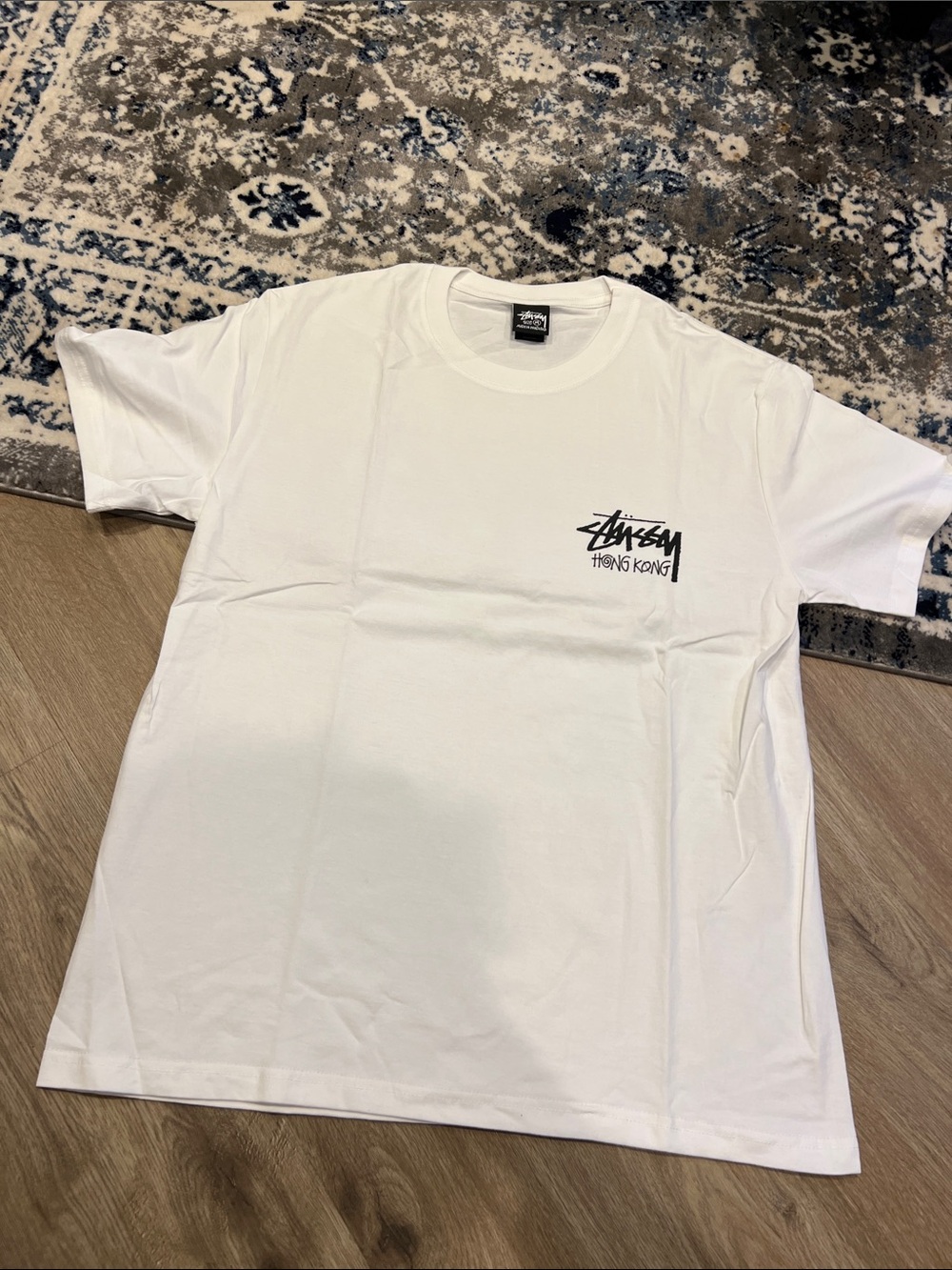 Stussy Hong Kong White Logo T-Shirt - Men